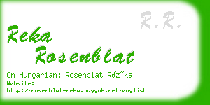 reka rosenblat business card